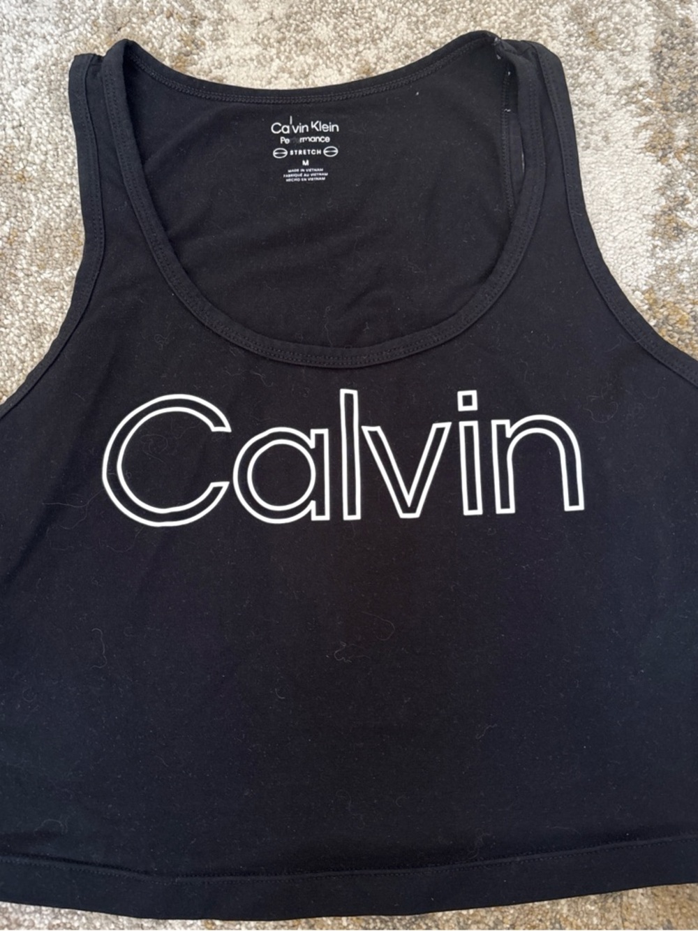 Calvin Klein Womens Black Logo Tank
